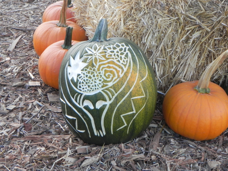 Pumpkin Carving Idea Flower